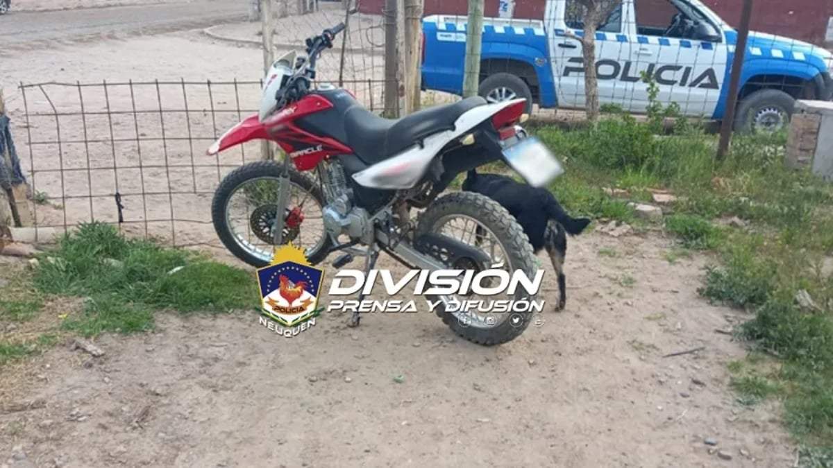 Moto robada en la ciudad de Neuquén. Fuente: (Policía de Neuquén)