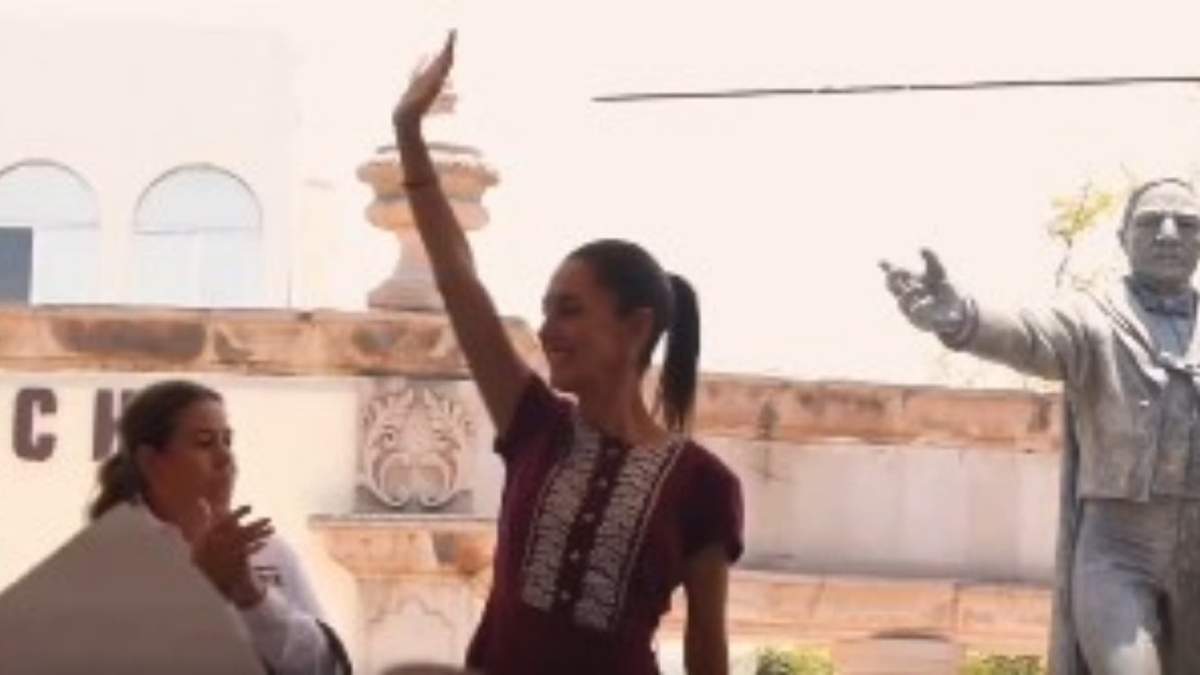La candidata presidencial de Morena-PT-PVEM, Claudia Sheinbaum