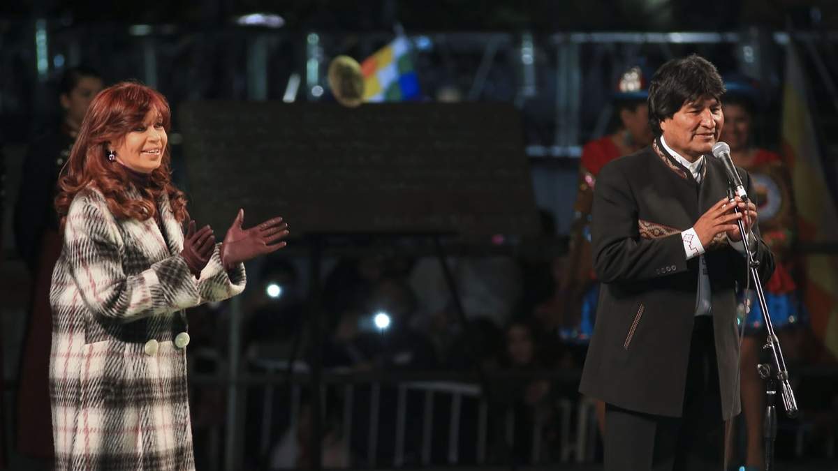 Cristina Fernández y Evo Morales. Fuente: (Twitter)