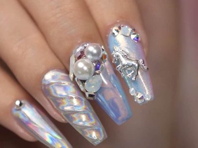 Nail art: mirá estos diseños de uñas con piedritas brillantes, re delicados y perfectos para una boda o una salida de noche