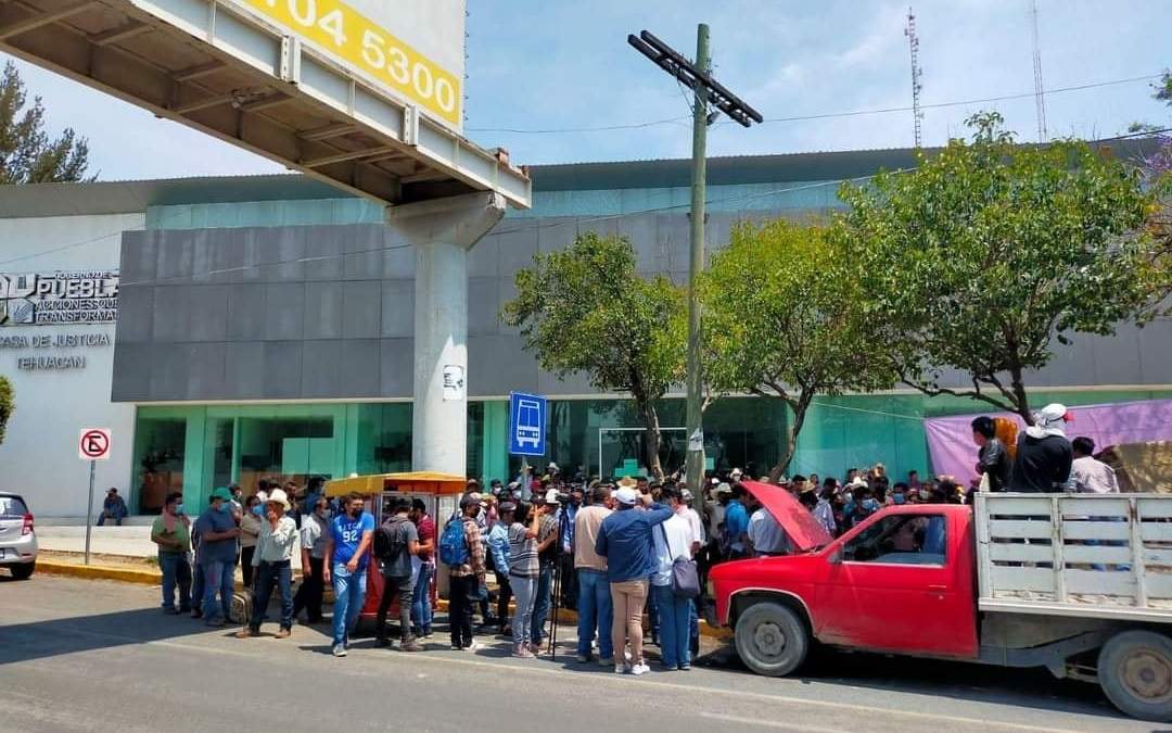 La protesta en Tehuacán