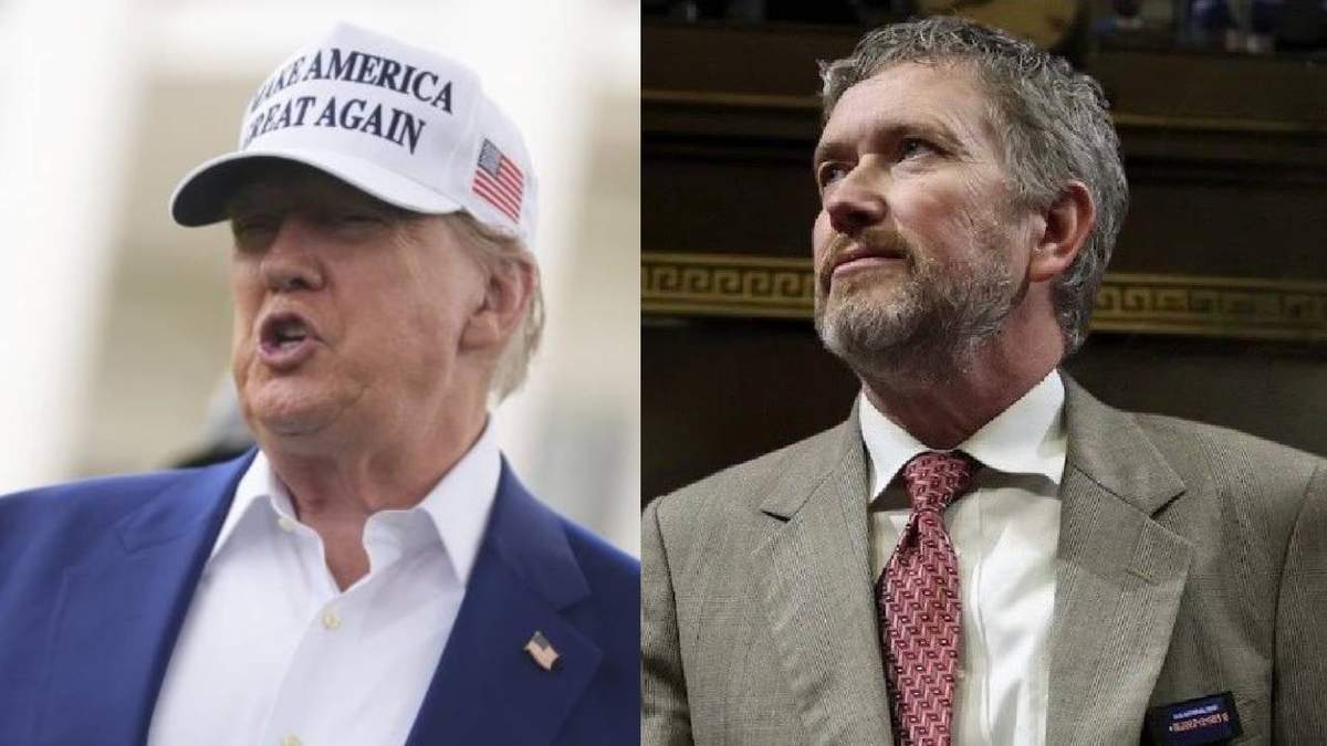 El presidente de Estados Unidos, Donald Trump, y el legislador republicano, Thomas Massie