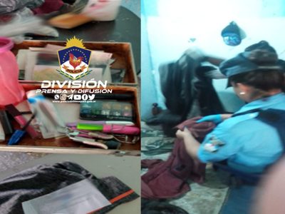 Dos demorados en medio de un allanamiento por una causa de robo a mano armada en Centenario