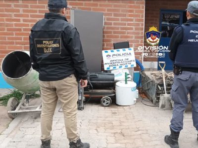 La Policía recuperó elementos robados en el Parque Industrial de Neuquén