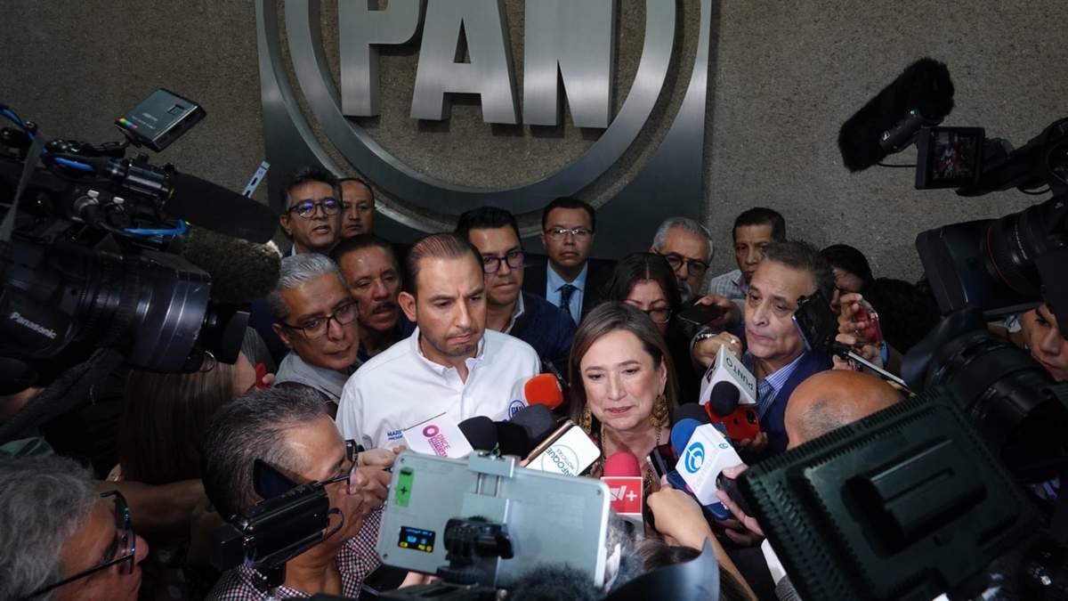 Marko Cortés, presidente del PAN, y Xóchitl Gálvez