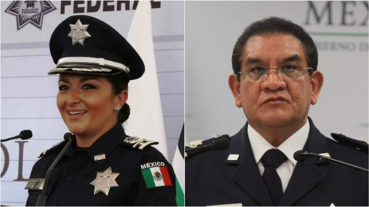 Frida Martínez Zamora, exsecretaria general de la Policía Federal, y Damián Canales Mena, extitular de la División de Inteligencia de la Policía Federal