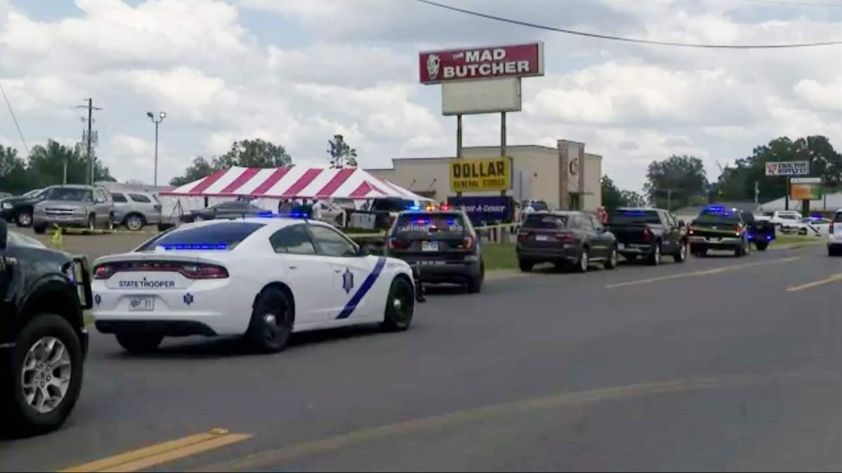 El lugar donde hubo un tiroteo en Fordyce, Arkansas