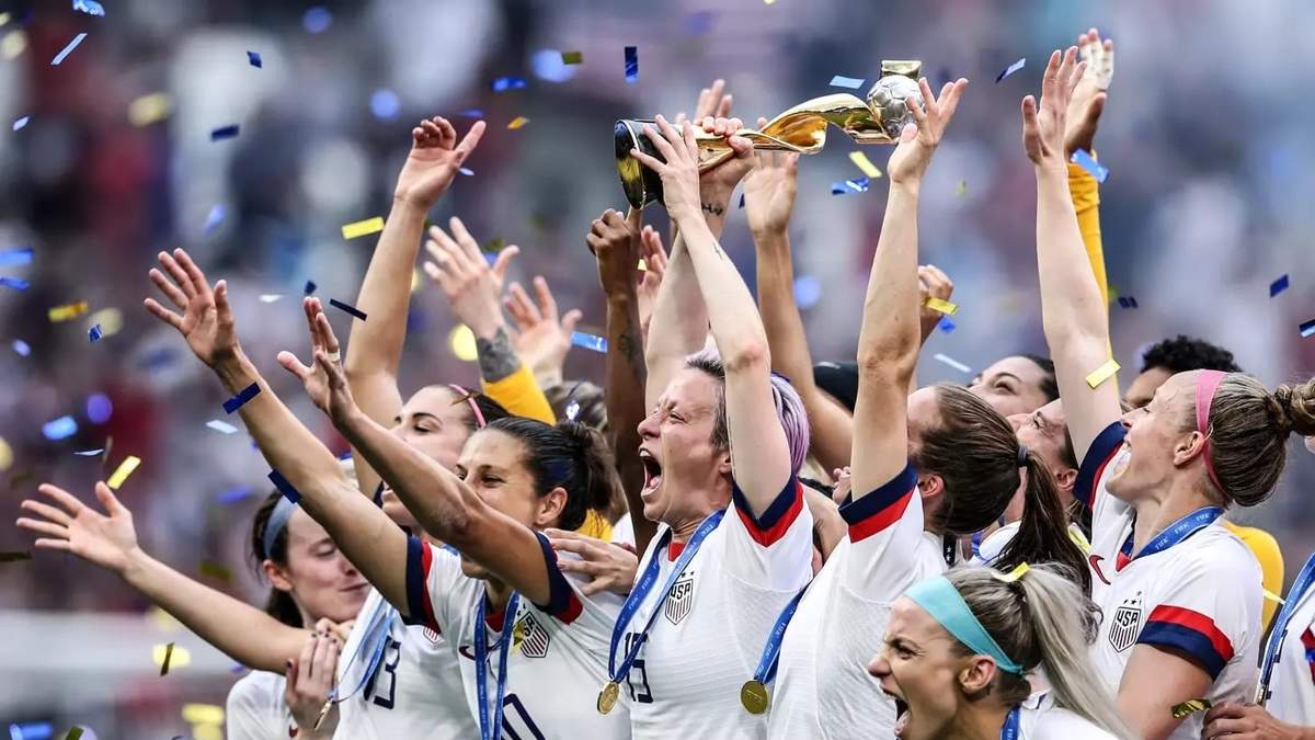 Copa Mundial Femenina de Futbol 2019, la selección de Estados Unidos celebra su triunfo