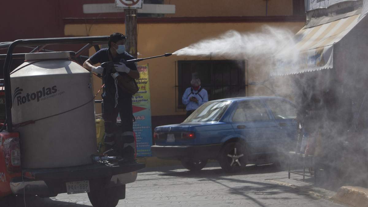 Sanitización en la alcaldía Álvaro Obregón