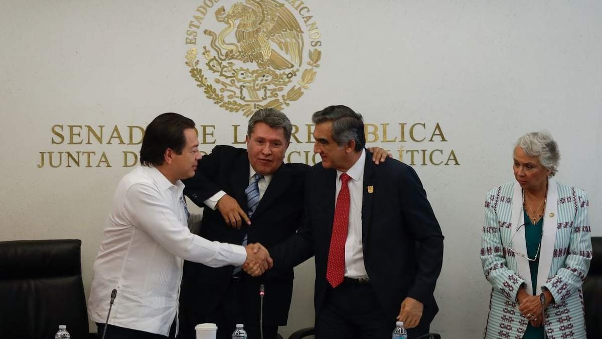 Mario Delgado, Ricardo Monreal, Américo Villarreal y Olga Sánchez Cordero