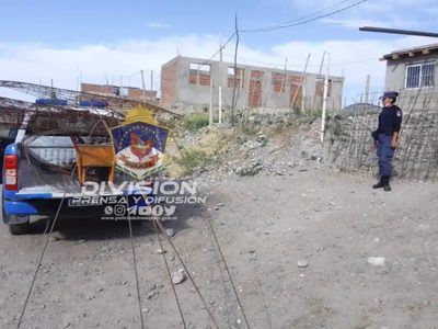 Recuperaron materiales de construcción que habían sido robados en Centenario