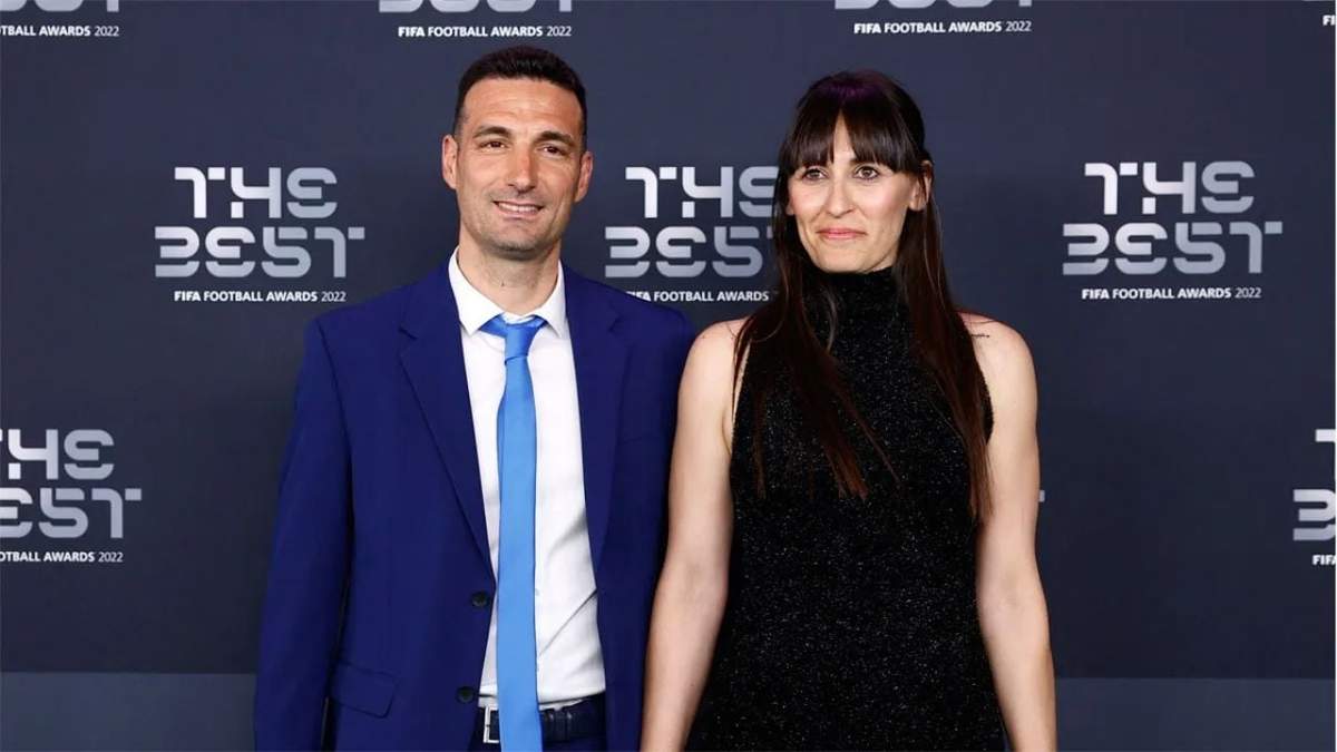 Lionel Scaloni y Elisa Montero. Fuente: (X)
