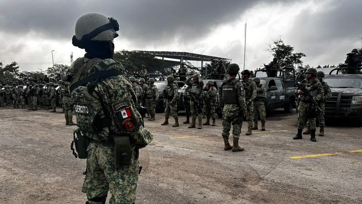 Elementos militares que forman parte del operativo Tabasco Seguro