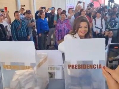 Veo mucho entusiasmo ciudadano y “todo va muy bien”, dice Brugada antes de votar