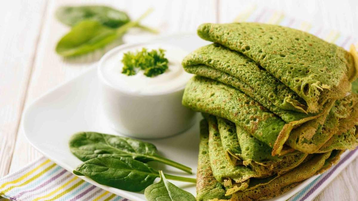 Panqueques de espinaca. Fuente: (X)