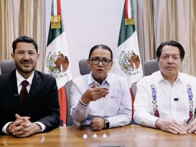 Rosa Icela Rodríguez, Mario Delgado y Martí Batres reiteran llamado al diálogo con la CNTE