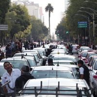 Sheibaum pide a la Segob mesa de diálogo para atender demandas de taxistas foráneos