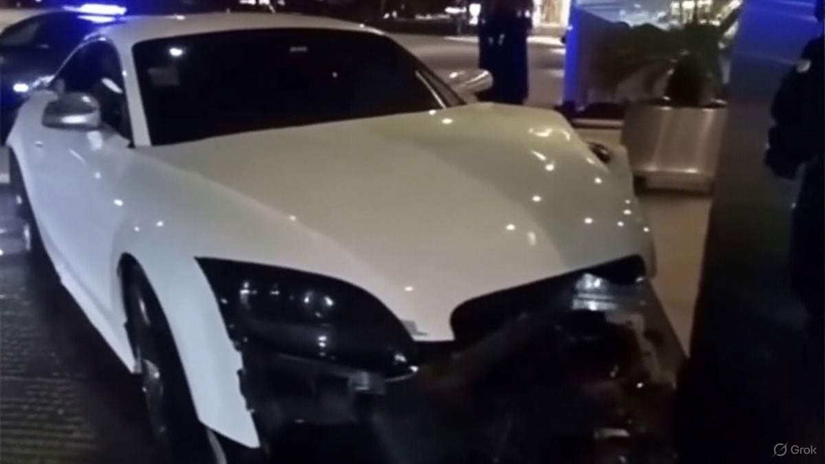 Así quedó el Audi TT.