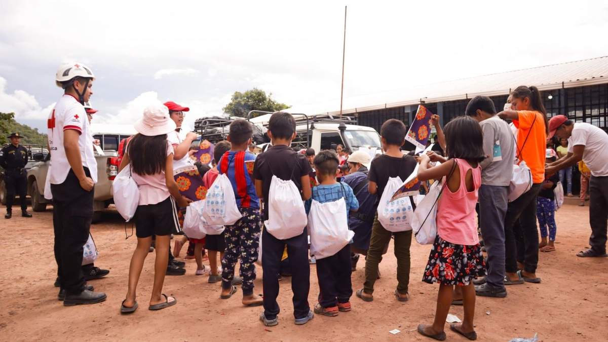 Personas desplazadas de Amatenango, Chiapas, en Cuilco, Guatemala, el pasado 27 de julio