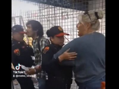 Policías se enfrentan con presuntos vagoneros en Metro Villa de Cortés; denuncian abuso (Video)