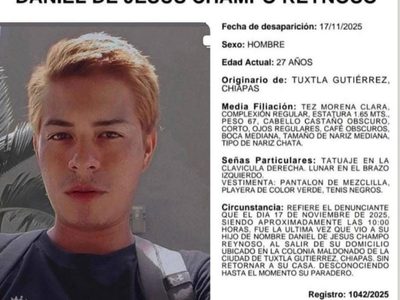 Fiscalía de Chiapas, sin interés por localizar a Jesús Champo, acusa su padre