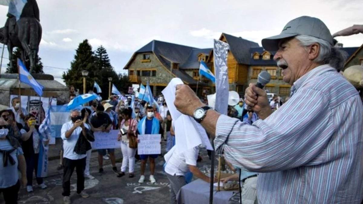 Protesta en Bariloche. Fuente: (El Destape)