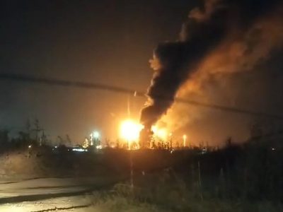 Refinería de Pemex en Salamanca se incendia; no se reportan lesionados