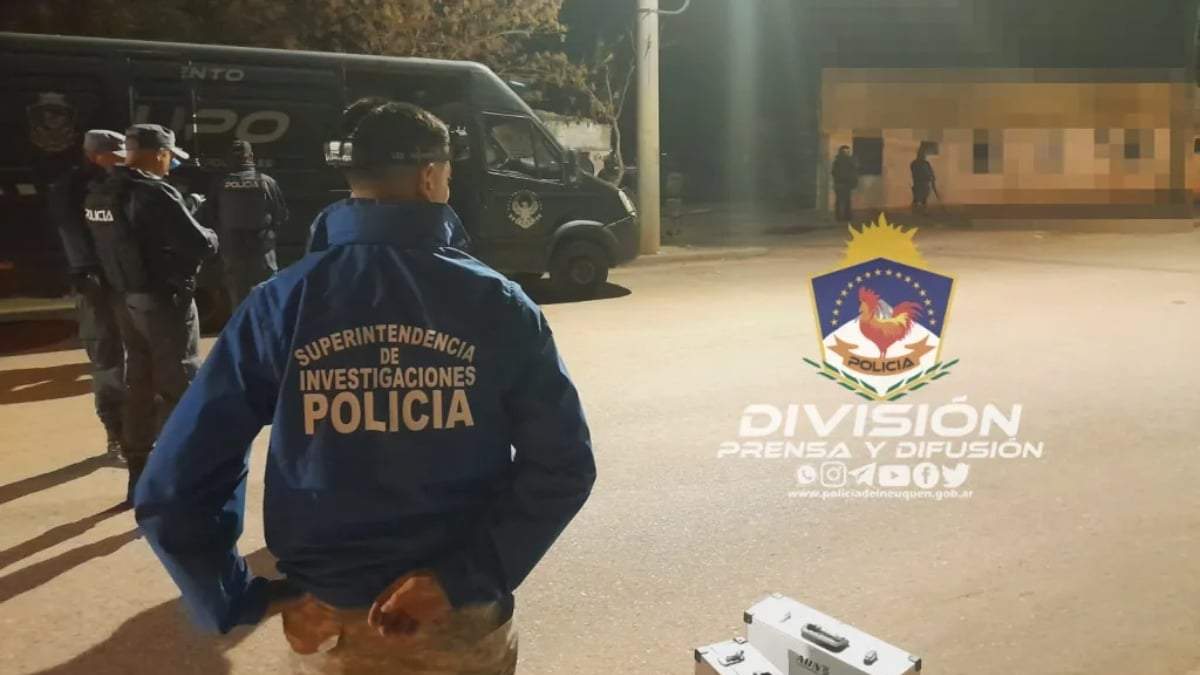Allanamientos en tres domicilios de Añelo. Fuente: (Policía de Neuquén)