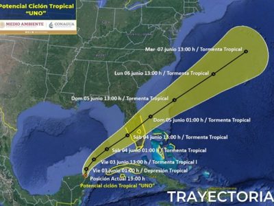 Remanentes de “Agatha” crean un Potencial Ciclón Tropical que causará lluvias en tres estados