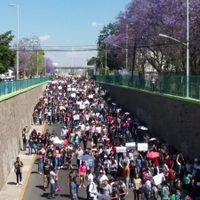 Cientos de estudiantes salen a las calles para exigir un freno a la inseguridad en Celaya