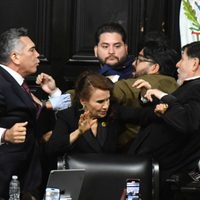 Fernández Noroña y Alito Moreno se enfrentan a manotazos en el Senado (Videos)