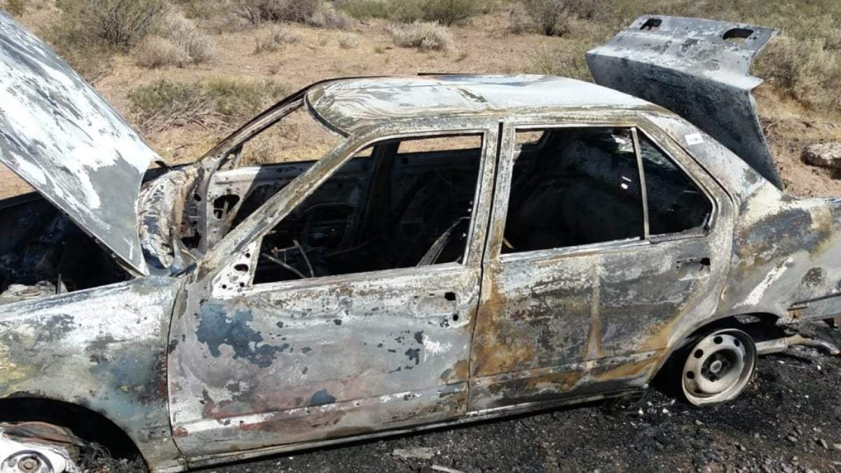 El auto fue encontrado en la Meseta. Fuente: (Centenario Digital)
