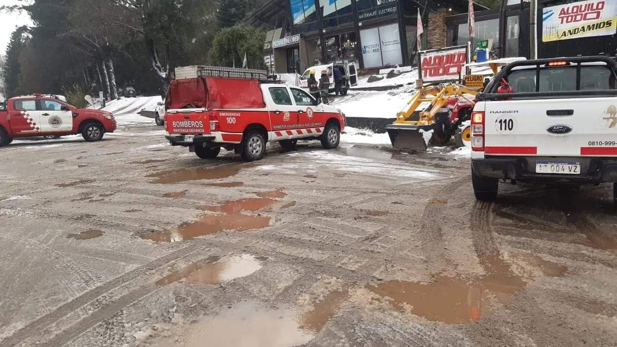Zona de San Martín de los Andes donde cayeron piedras. Fuente: (Twitter)