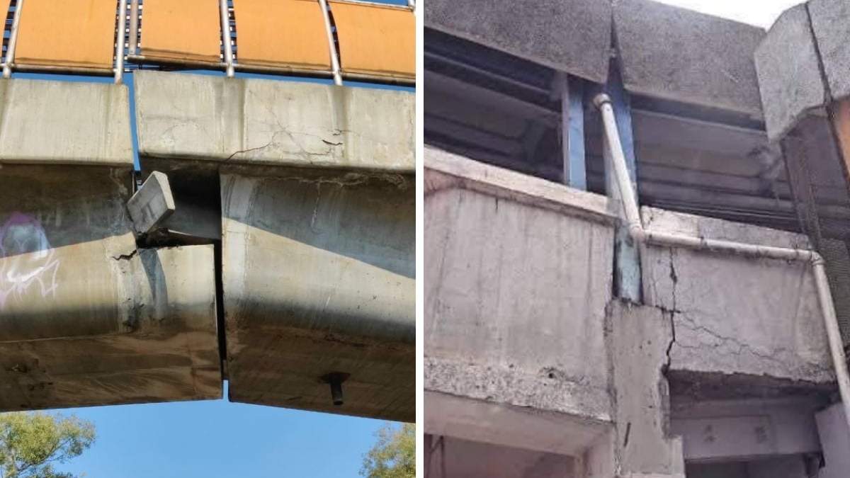 Estructuras del Metro dañadas, comparten usuarios de redes