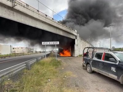 Sindicatos se disputan con violencia la ampliación de la autopista Puebla-Tlaxcala