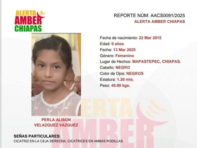 Chiapas: Hallan el cuerpo sin vida de niña de 9 de años desaparecida desde el 13 de marzo
