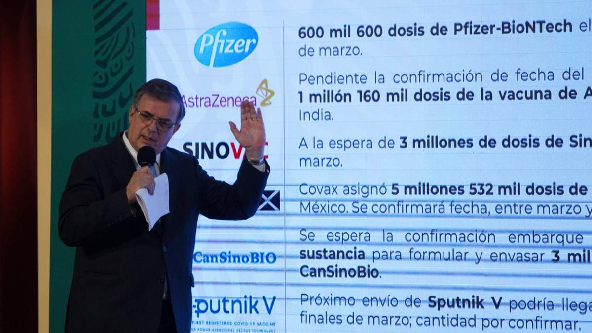El canciller Marcelo Ebrard dio el reporte sobre vacunas