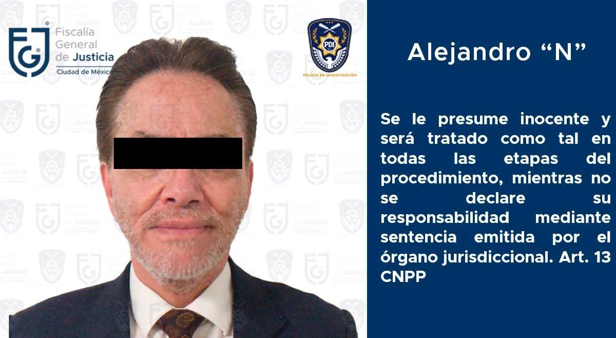 La ficha de detención de Alejandro del Valle