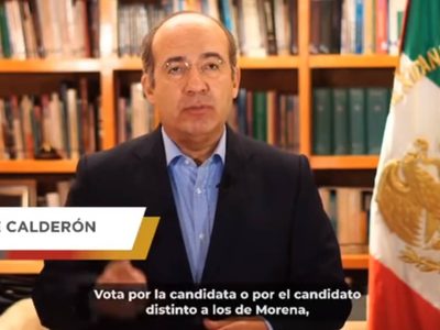 El 6 de junio se decidirá por democracia o dictadura dice Calderón y pide votar por "Va por México"