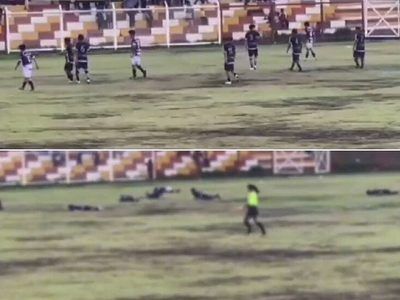 Rayo mata a futbolista en Perú en pleno partido y deja al menos cuatro heridos (Video)