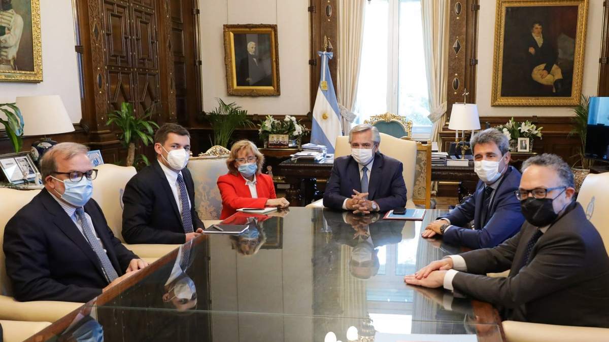Alberto Fernández durante la reunión. Fuente: (Twitter)