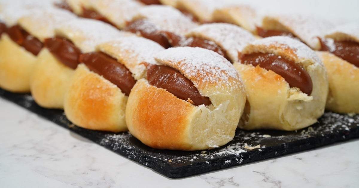 Miguelitos rellenos de dulce de leche. Fuente: (Canal 9)