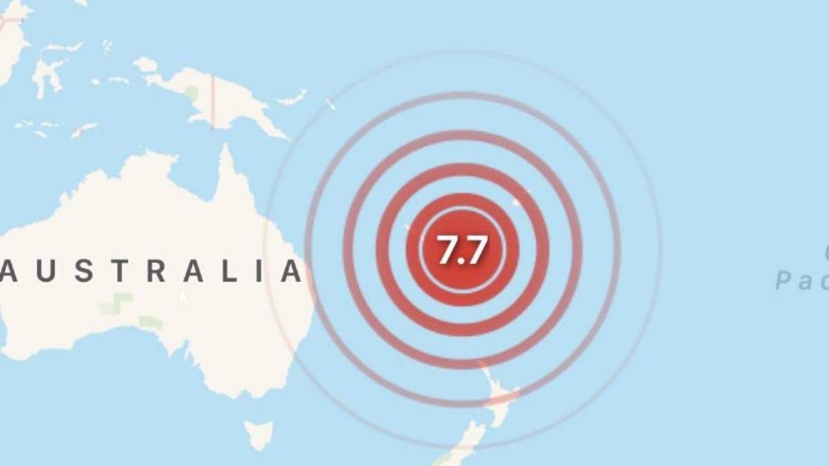 El terremoto magnitud 7.7 se registró frente a islas de Nueva Caledonia