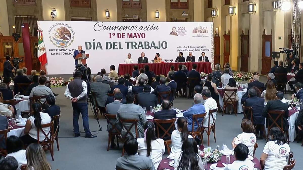 La comida por el Día del Trabajo en Palacio Nacional