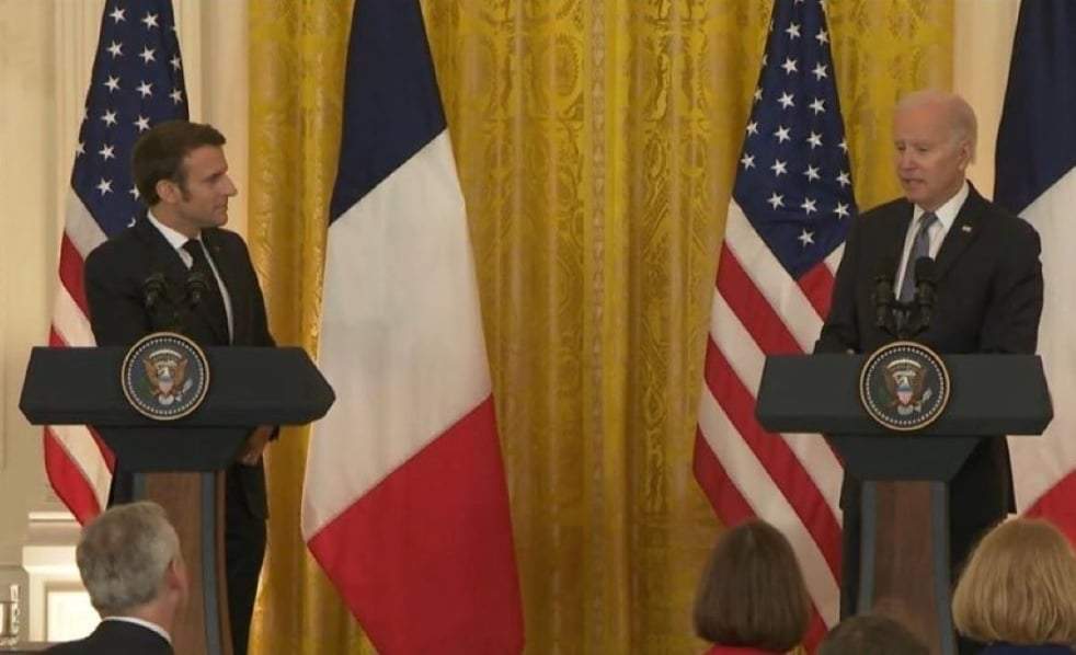 Conferencia de los presidentes de Francia, Emmanuel Macron, y de Estados Unidos, Joe Biden, en la Casa Blanca. 1 de diciembre de 2022