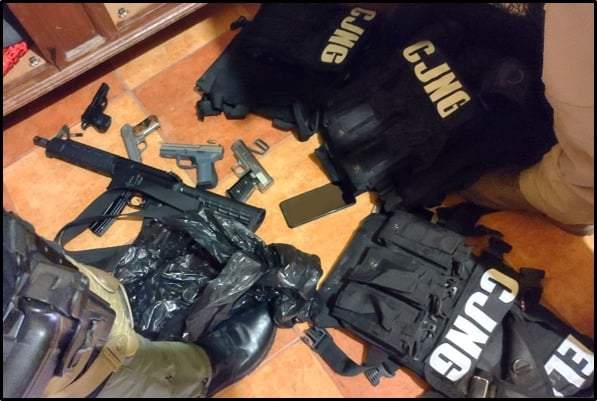 En imagen de archivo, armas decomisadas al Cártel Jalisco Nueva Generación en Guanajuato.