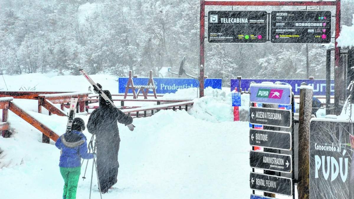 Los centros de esquí tuvieron sus picos de ocupación durante las vacaciones invernales. Fuente: (Twitter)