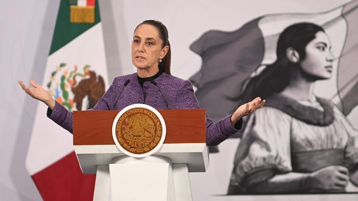 La presidenta Claudia Sheinbaum en la mañanera