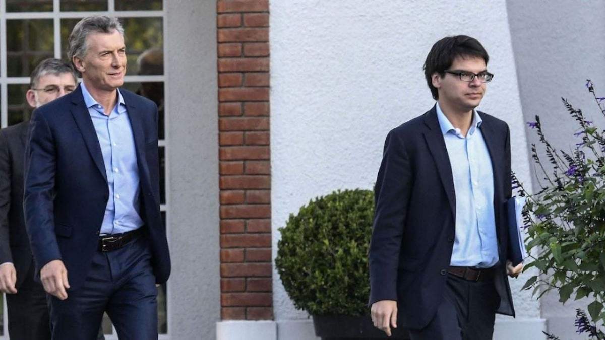 El expresidente, Mauricio Macri y su secretario privado, Darío Nieto. Fuente: (Twitter)