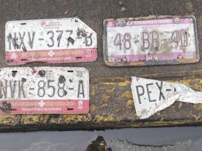Estas son las placas de auto halladas tras las inundaciones en la CDMX